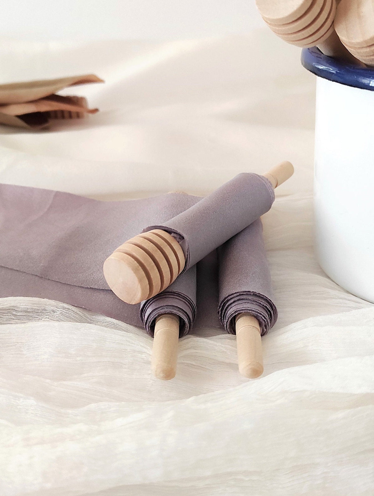 Botanically dyed silk ribbon, Mauve raw edge organic ribbon, sustainable long ribbon wedding bouquet