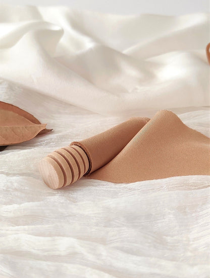 Handmade Terracotta Silk Ribbon, Naturally Dyed organic ribbon, Raw edge eco-friendly bouquet ribbon