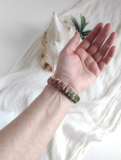 Plant Dyed Silk Scrunchie, Organic Anti-Frizz Hair Tie, Natural Dye Gift