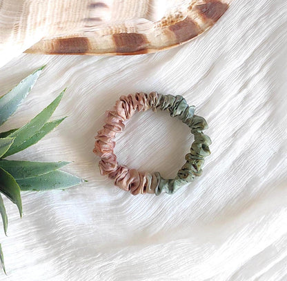 Plant Dyed Silk Scrunchie, Organic Anti-Frizz Hair Tie, Natural Dye Gift