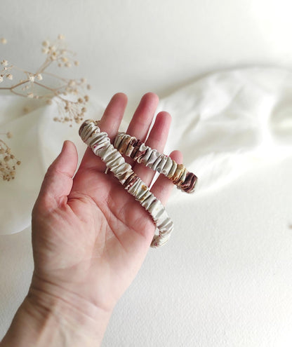 Botanical Print Mulberry Silk Headband, Eco-Dyed Hair Accessory, Organic headband for gift summer