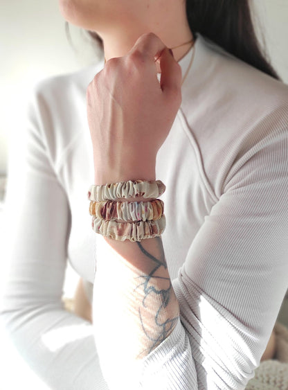 Botanical Print Mulberry Silk Headband, Eco-Dyed Hair Accessory, Organic headband for gift summer