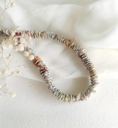 Botanical Print Mulberry Silk Headband, Eco-Dyed Hair Accessory, Organic headband for gift summer