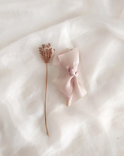 Botanical Dyed Silk, Pale Pink Raw Edge Artisan, Natural Organic Gift ribbon